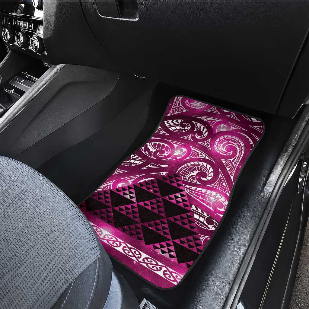 Matariki New Zealand Car Mats NZ Niho Taniwha Maori New Year Pink Galaxy LT14 - Polynesian Pride