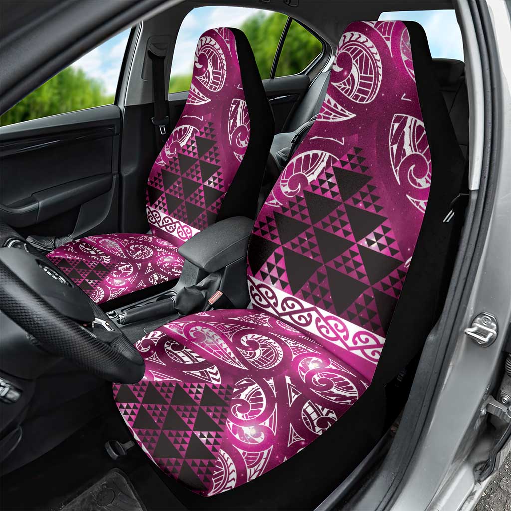 Matariki New Zealand Car Seat Cover NZ Niho Taniwha Maori New Year Pink Galaxy