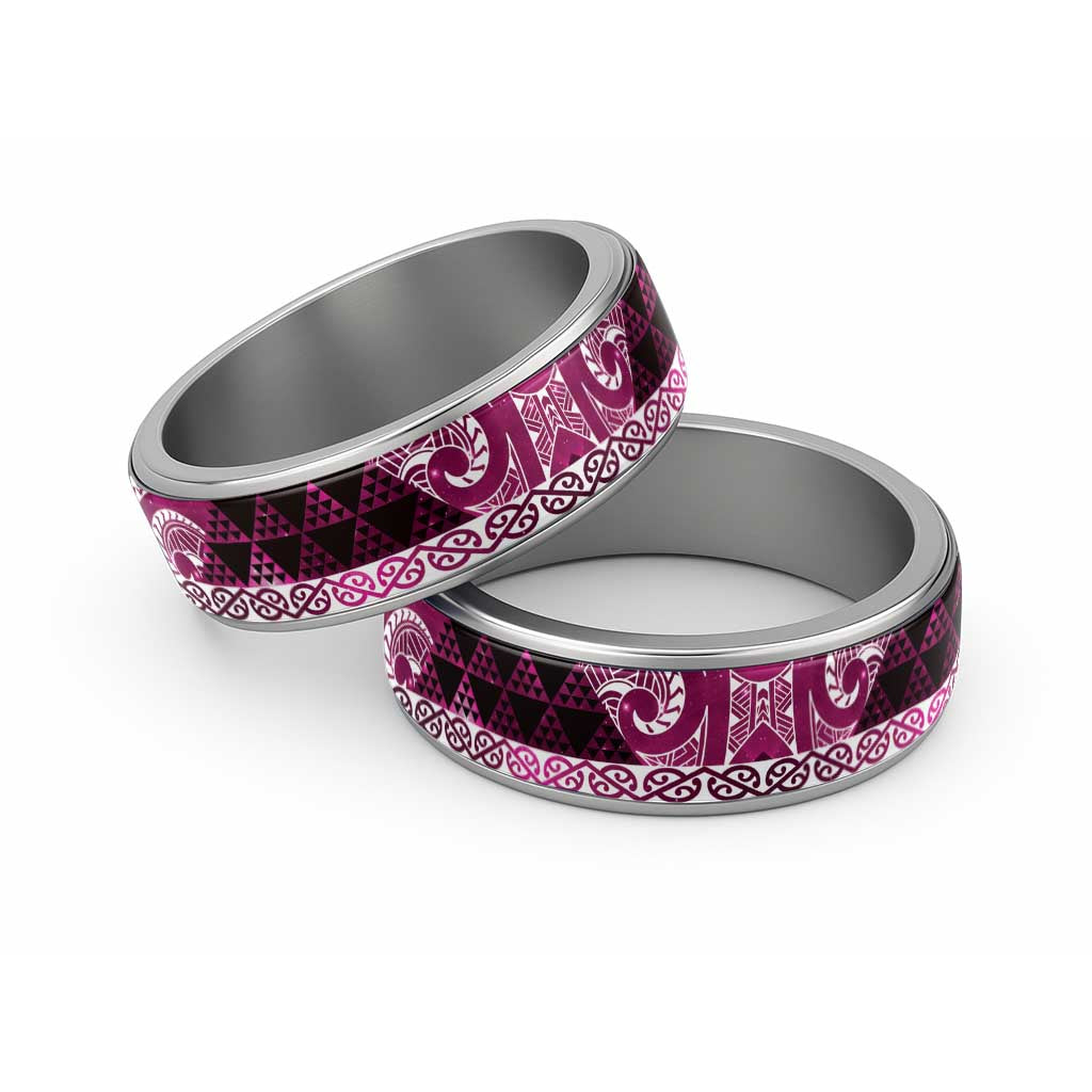 Matariki New Zealand Classic Ring NZ Niho Taniwha Maori New Year Pink Galaxy
