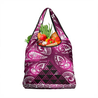 Matariki New Zealand Grocery Bag NZ Niho Taniwha Maori New Year Pink Galaxy LT14 1-pack One Size Pink - Polynesian Pride