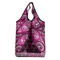 Matariki New Zealand Grocery Bag NZ Niho Taniwha Maori New Year Pink Galaxy LT14 - Polynesian Pride