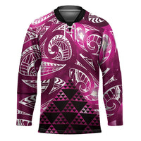 Matariki New Zealand Hockey Jersey NZ Niho Taniwha Maori New Year Pink Galaxy LT14 Unisex Pink - Polynesian Pride
