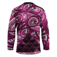 Matariki New Zealand Hockey Jersey NZ Niho Taniwha Maori New Year Pink Galaxy LT14 - Polynesian Pride