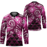 Matariki New Zealand Hockey Jersey NZ Niho Taniwha Maori New Year Pink Galaxy LT14 - Polynesian Pride
