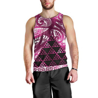 Matariki New Zealand Men Tank Top NZ Niho Taniwha Maori New Year Pink Galaxy LT14 - Polynesian Pride