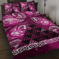 Matariki New Zealand Quilt Bed Set NZ Niho Taniwha Maori New Year Pink Galaxy LT14 Pink - Polynesian Pride