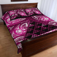 Matariki New Zealand Quilt Bed Set NZ Niho Taniwha Maori New Year Pink Galaxy LT14 - Polynesian Pride