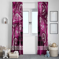 Matariki New Zealand Window Curtain NZ Niho Taniwha Maori New Year Pink Galaxy LT14 - Polynesian Pride