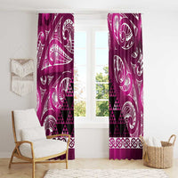 Matariki New Zealand Window Curtain NZ Niho Taniwha Maori New Year Pink Galaxy LT14 - Polynesian Pride