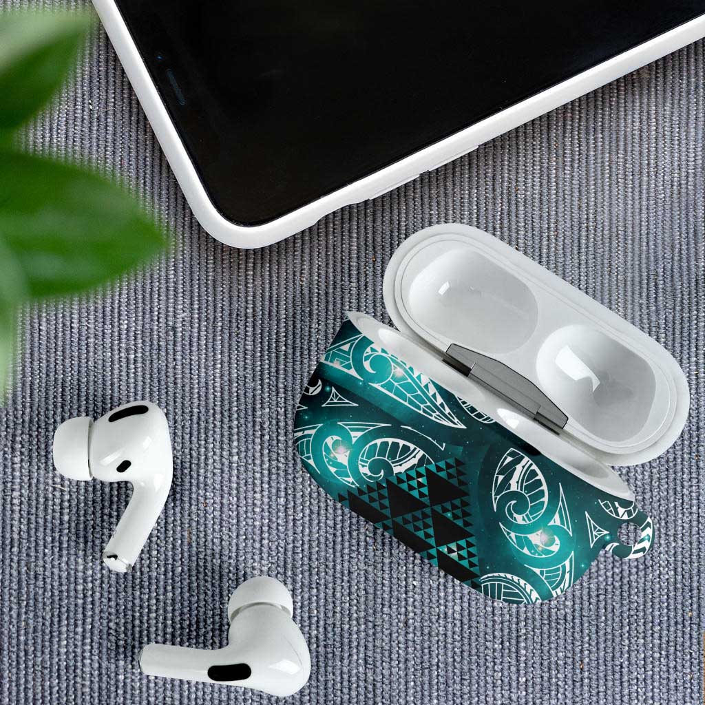 Matariki New Zealand AirPods Case NZ Niho Taniwha Maori New Year Cyan Galaxy