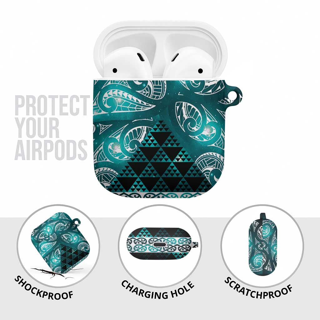 Matariki New Zealand AirPods Case NZ Niho Taniwha Maori New Year Cyan Galaxy