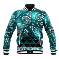 Matariki New Zealand Baseball Jacket NZ Niho Taniwha Maori New Year Cyan Galaxy