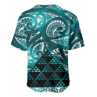 Matariki New Zealand Baseball Jersey NZ Niho Taniwha Maori New Year Cyan Galaxy LT14 - Polynesian Pride