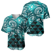 Matariki New Zealand Baseball Jersey NZ Niho Taniwha Maori New Year Cyan Galaxy LT14 - Polynesian Pride