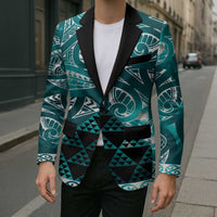 Matariki New Zealand Blazer NZ Niho Taniwha Maori New Year Cyan Galaxy