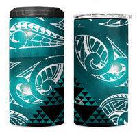 Matariki New Zealand 4 in 1 Can Cooler Tumbler NZ Niho Taniwha Maori New Year Cyan Galaxy