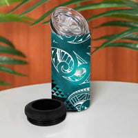 Matariki New Zealand 4 in 1 Can Cooler Tumbler NZ Niho Taniwha Maori New Year Cyan Galaxy