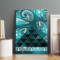 Matariki New Zealand Canvas Wall Art NZ Niho Taniwha Maori New Year Cyan Galaxy LT14 - Polynesian Pride