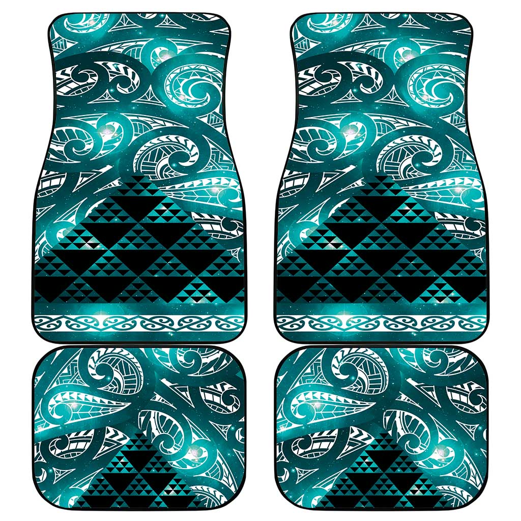 Matariki New Zealand Car Mats NZ Niho Taniwha Maori New Year Cyan Galaxy