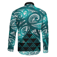 Matariki New Zealand Family Matching Off Shoulder Maxi Dress and Hawaiian Shirt NZ Niho Taniwha Maori New Year Cyan Galaxy