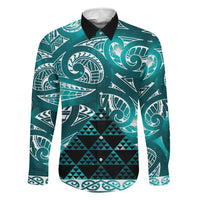 Matariki New Zealand Family Matching Summer Maxi Dress and Hawaiian Shirt NZ Niho Taniwha Maori New Year Cyan Galaxy