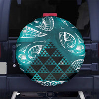 Matariki New Zealand Spare Tire Cover NZ Niho Taniwha Maori New Year Cyan Galaxy