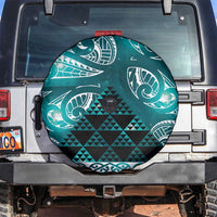 Matariki New Zealand Spare Tire Cover NZ Niho Taniwha Maori New Year Cyan Galaxy
