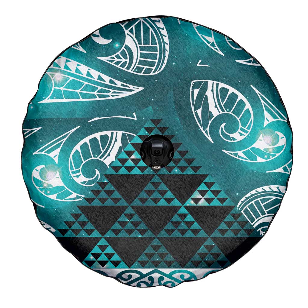 Matariki New Zealand Spare Tire Cover NZ Niho Taniwha Maori New Year Cyan Galaxy