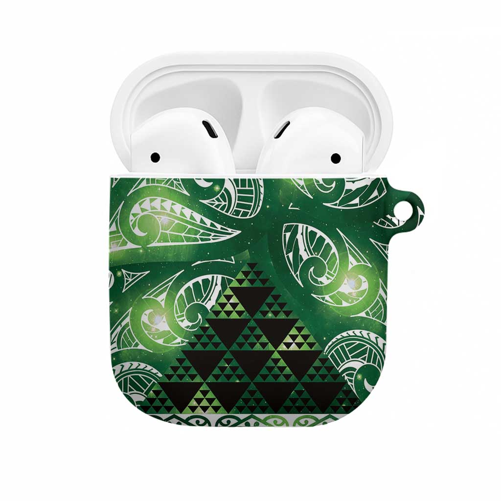 Matariki New Zealand AirPods Case NZ Niho Taniwha Maori New Year Green Galaxy LT14 Green - Polynesian Pride