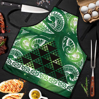 Matariki New Zealand Apron NZ Niho Taniwha Maori New Year Green Galaxy