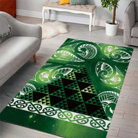 Matariki New Zealand Area Rug NZ Niho Taniwha Maori New Year Green Galaxy LT14 - Polynesian Pride