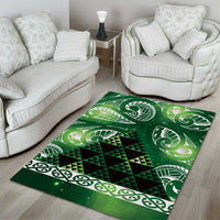 Matariki New Zealand Area Rug NZ Niho Taniwha Maori New Year Green Galaxy LT14 - Polynesian Pride