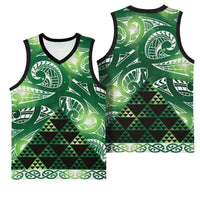 Matariki New Zealand Basketball Jersey NZ Niho Taniwha Maori New Year Green Galaxy