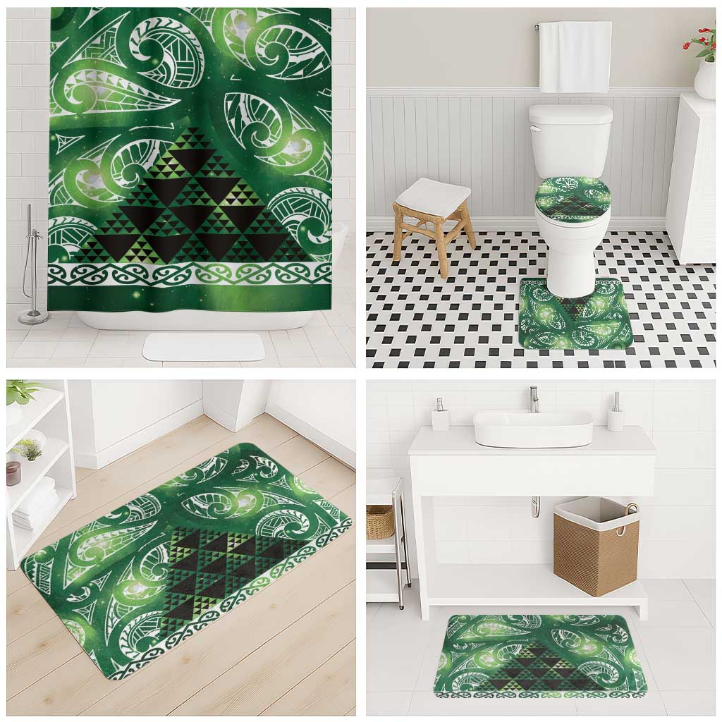 Matariki New Zealand Bathroom Set NZ Niho Taniwha Maori New Year Green Galaxy LT14 - Polynesian Pride