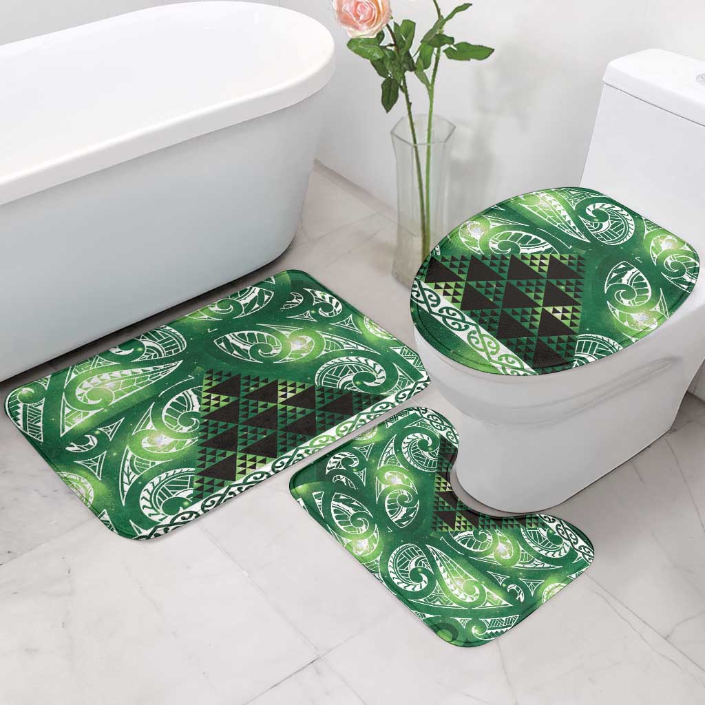 Matariki New Zealand Bathroom Set NZ Niho Taniwha Maori New Year Green Galaxy LT14 - Polynesian Pride