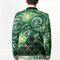 Matariki New Zealand Blazer NZ Niho Taniwha Maori New Year Green Galaxy