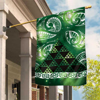 Matariki New Zealand Garden Flag NZ Niho Taniwha Maori New Year Green Galaxy