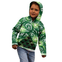 Matariki New Zealand Kid Hoodie NZ Niho Taniwha Maori New Year Green Galaxy