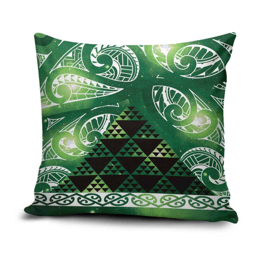 Matariki New Zealand Pillow Cover NZ Niho Taniwha Maori New Year Green Galaxy LT14 Green - Polynesian Pride