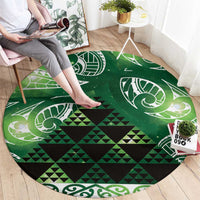 Matariki New Zealand Round Carpet NZ Niho Taniwha Maori New Year Green Galaxy