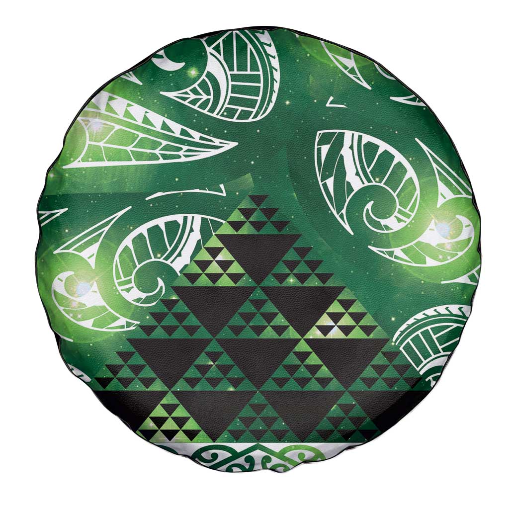 Matariki New Zealand Spare Tire Cover NZ Niho Taniwha Maori New Year Green Galaxy
