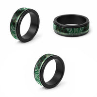 Matariki New Zealand Spinner Ring NZ Niho Taniwha Maori New Year Green Galaxy
