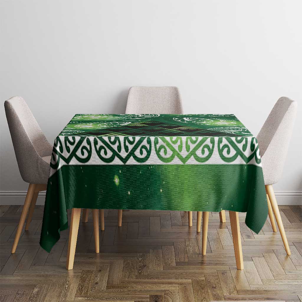 Matariki New Zealand Tablecloth NZ Niho Taniwha Maori New Year Green Galaxy