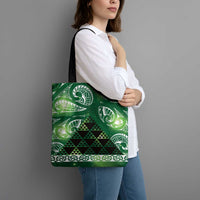 Matariki New Zealand Tote Bag NZ Niho Taniwha Maori New Year Green Galaxy LT14 - Polynesian Pride