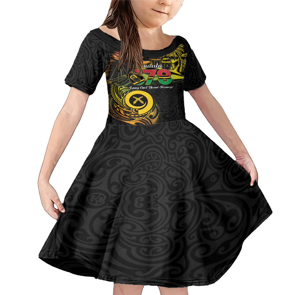 Personalised Vanuatu 678 Family Matching Mermaid Dress and Hawaiian Shirt Proud To Be A Ni-Van