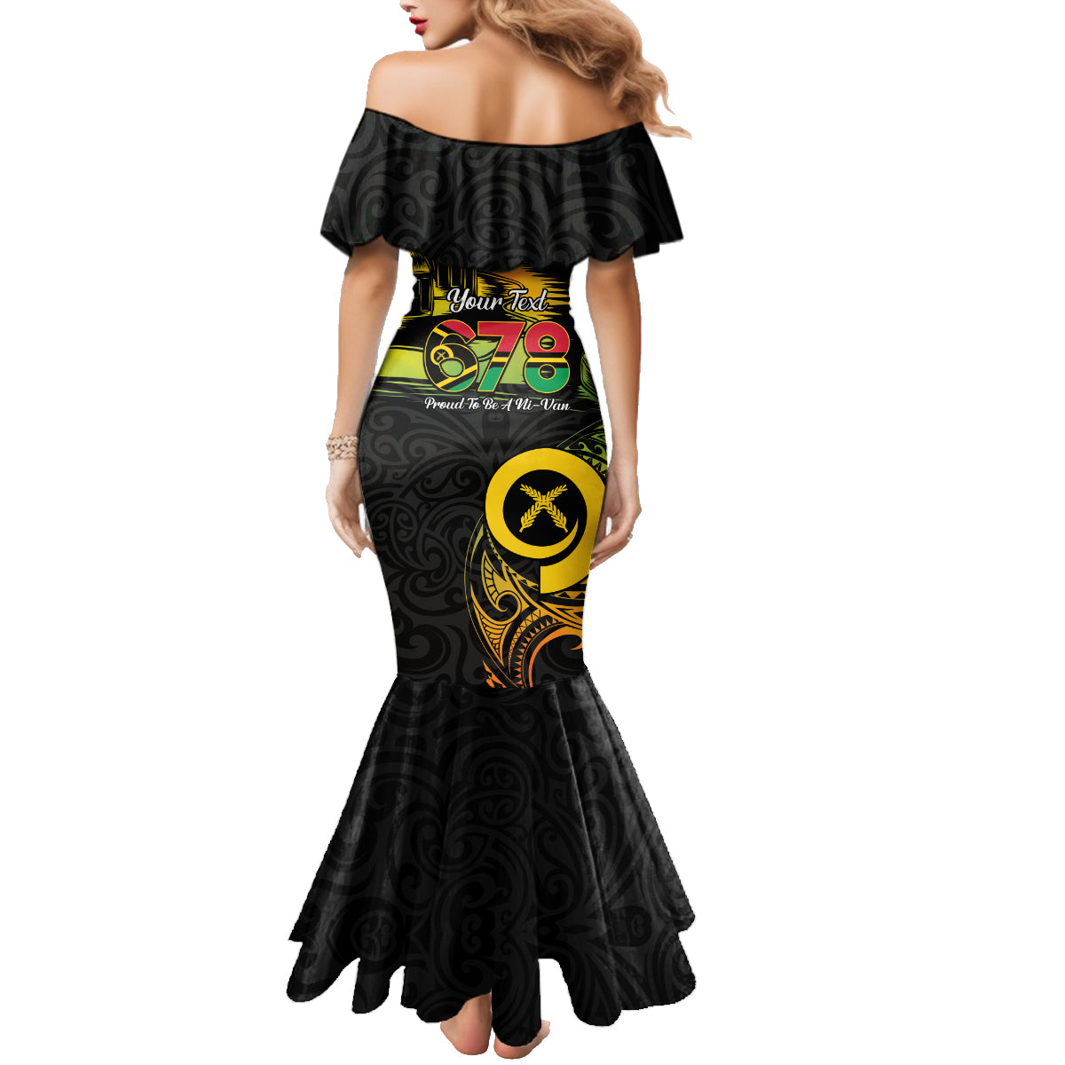 Personalised Vanuatu 678 Family Matching Mermaid Dress and Hawaiian Shirt Proud To Be A Ni-Van