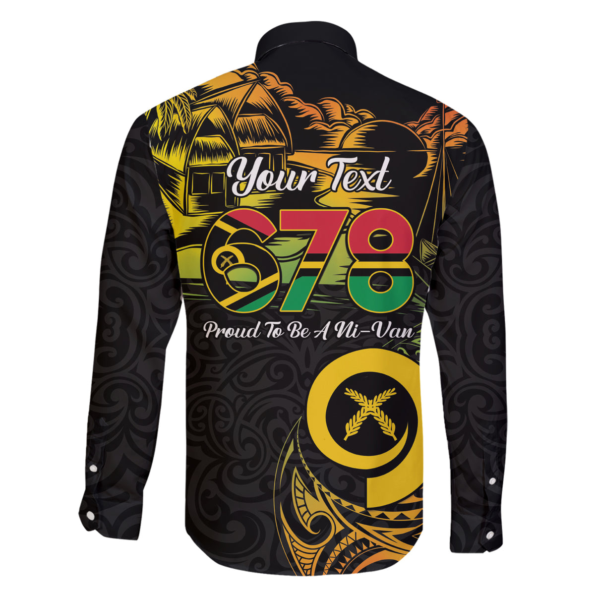 Personalised Vanuatu 678 Family Matching Short Sleeve Bodycon Dress and Hawaiian Shirt Proud To Be A Ni-Van