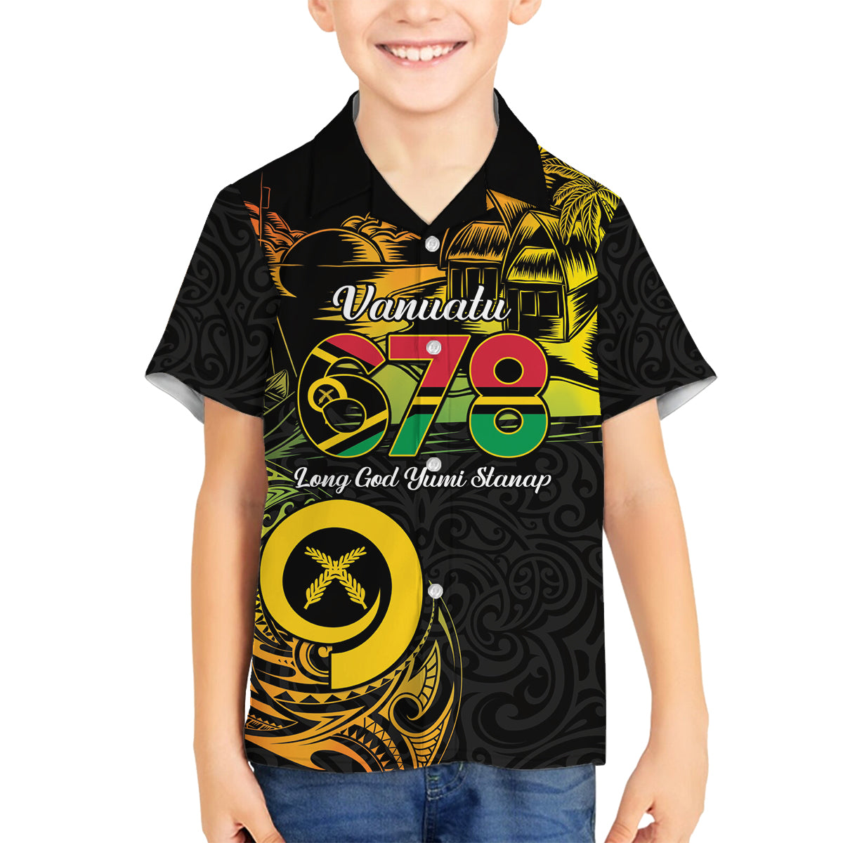 Personalised Vanuatu 678 Family Matching Tank Maxi Dress and Hawaiian Shirt Proud To Be A Ni-Van