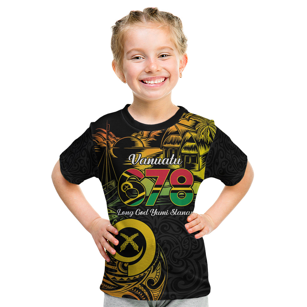 Personalised Vanuatu 678 Kid T Shirt Proud To Be A Ni-Van