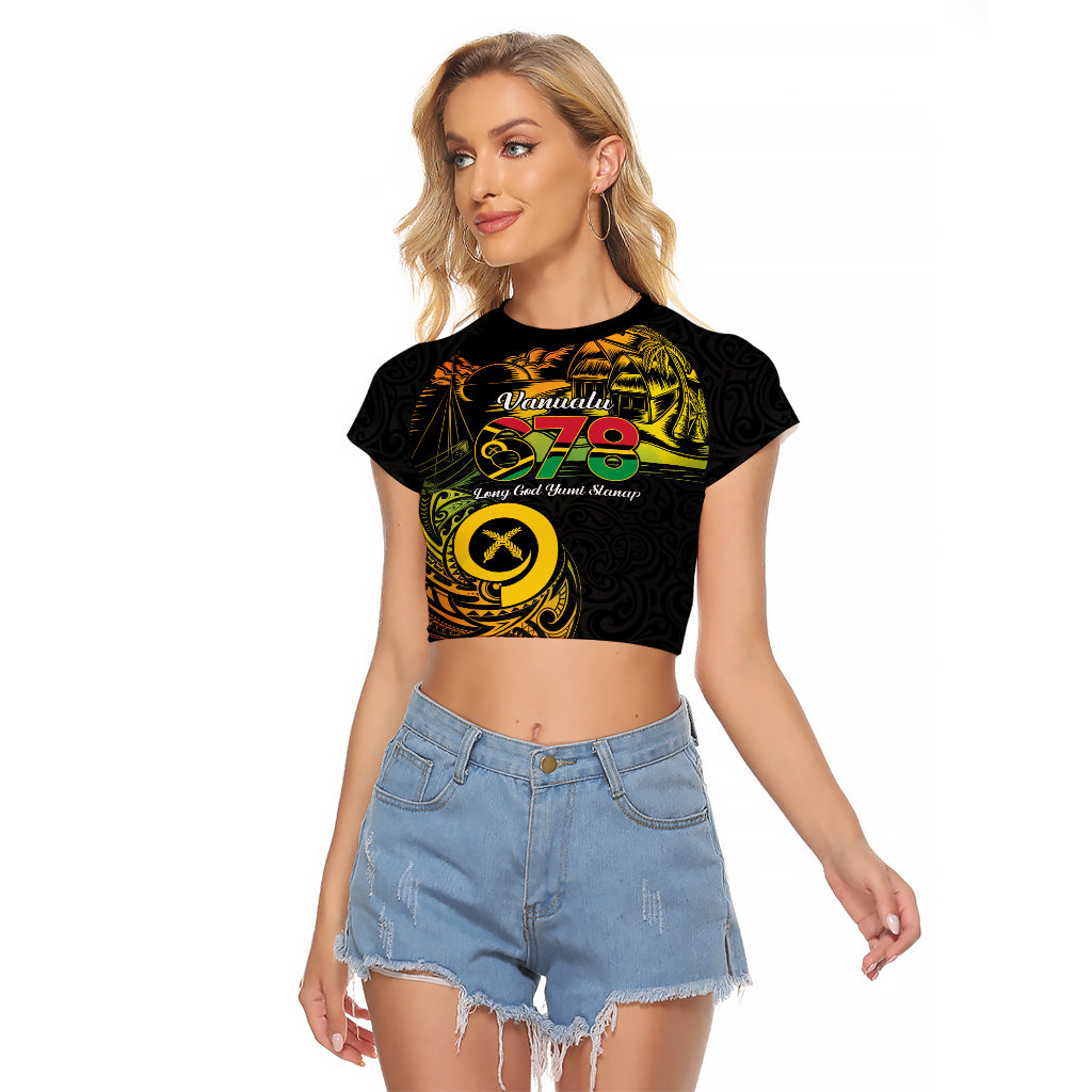 Personalised Vanuatu 678 Raglan Cropped T Shirt Proud To Be A Ni-Van